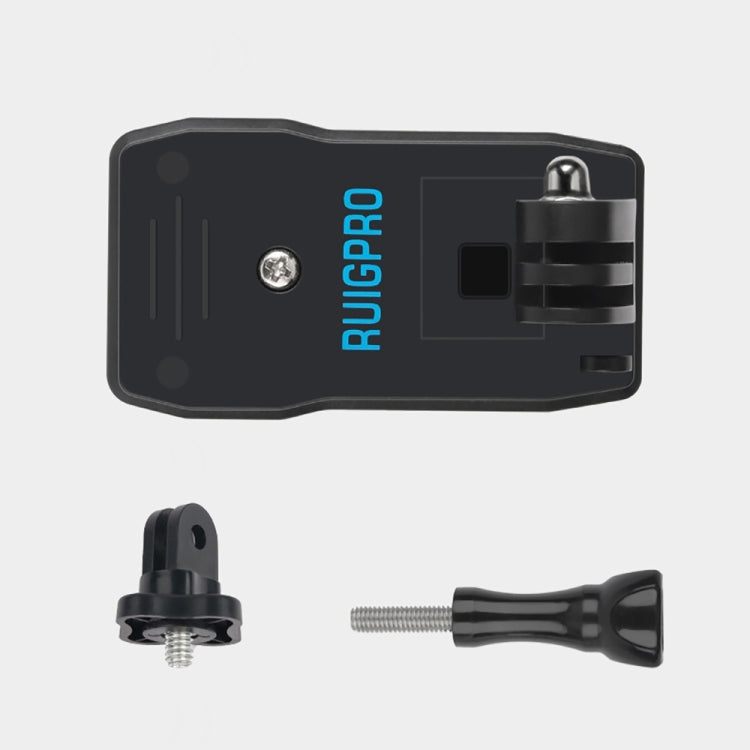 RUIGPRO 360 Degree Rotation Backpack Rec-Mounts Clip Clamp Mount with Screw for GoPro, Insta360, DJI and Other Action Cameras