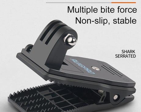 RUIGPRO 360 Degree Rotation Backpack Rec-Mounts Clip Clamp Mount + Phone Clamp for GoPro, Insta360, DJI and Other Action Cameras