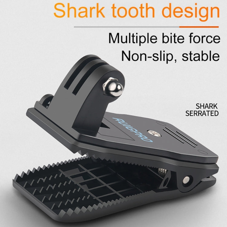 RUIGPRO 360 Degree Rotation Backpack Rec-Mounts Clip Clamp Mount + Phone Clamp for GoPro, Insta360, DJI and Other Action Cameras