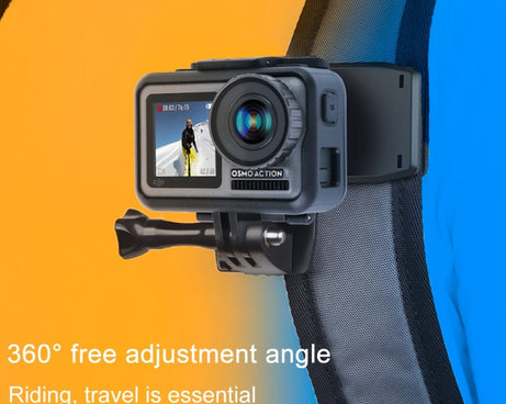 RUIGPRO 360 Degree Rotation Backpack Rec-Mounts Clip Clamp Mount + Phone Clamp for GoPro, Insta360, DJI and Other Action Cameras