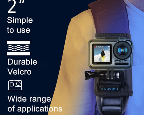RUIGPRO Hook and Loop Fastener Backpack Rec-Mounts Clip Clamp Mount with Screw for GoPro, Insta360, DJI and Other Action Cameras