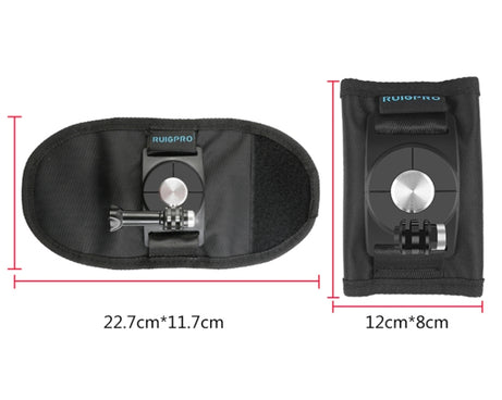 RUIGPRO Hook and Loop Fastener Backpack Rec-Mounts Clip Clamp Mount with Screw for GoPro, Insta360, DJI and Other Action Cameras