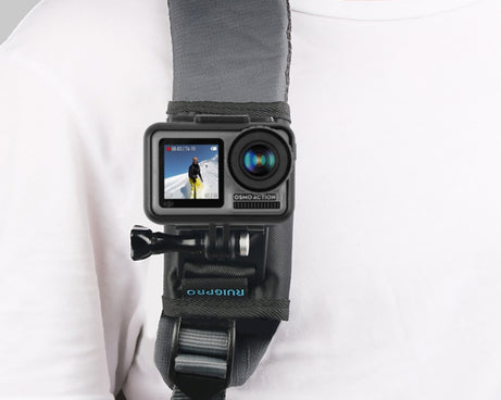 RUIGPRO Hook and Loop Fastener Backpack Rec-Mounts Clip Clamp Mount with Screw for GoPro, Insta360, DJI and Other Action Cameras