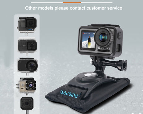 RUIGPRO Hook and Loop Fastener Backpack Rec-Mounts Clip Clamp Mount with Screw for GoPro, Insta360, DJI and Other Action Cameras