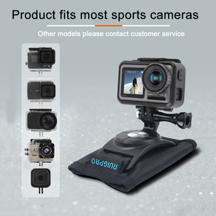 RUIGPRO Hook and Loop Fastener Backpack Rec-Mounts Clip Clamp Mount with Screw for GoPro, Insta360, DJI and Other Action Cameras