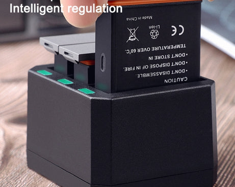 USB Triple Batteries Charger with LED Indicator Light for DJI OSMO Action