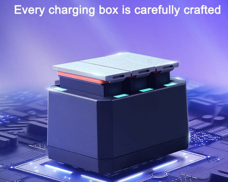 USB Triple Batteries Charger with LED Indicator Light for DJI OSMO Action