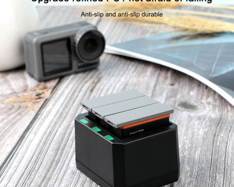 USB Triple Batteries Charger with LED Indicator Light for DJI OSMO Action