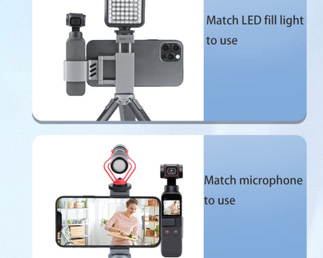 RUIGPRO Smartphone Fixing Clamp 1/4 inch Holder Mount Bracket for DJI OSMO Pocket / Pocket 2
