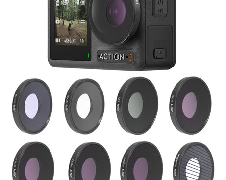 JSR 8 in 1 Streak Blue CPL ND8 ND16 ND32 ND64 STAR NIGHT Lens Filter For DJI Osmo Action 3, 8 in 1