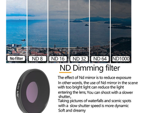 JSR 8 in 1 Streak Blue CPL ND8 ND16 ND32 ND64 STAR NIGHT Lens Filter For DJI Osmo Action 3, 8 in 1