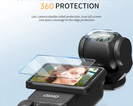 For DJI OSMO Pocket 3 STARTRC 2 in 1 Tempered Glass Lens Protector + Screen Film