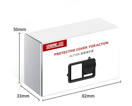 For DJI OSMO Action 4 / 3 STARTRC Silicone Shockproof Case with Lens Cap & Strap