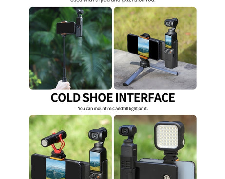 For DJI OSMO Pocket 3 Sunnylife OP3-AD744 Expanded Phone Clamp Holder with Storage Case