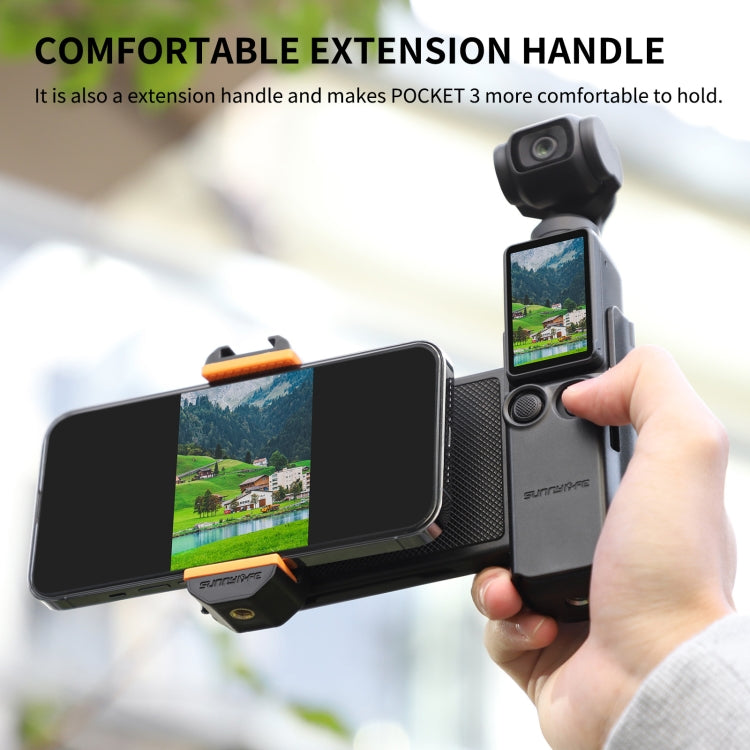 For DJI OSMO Pocket 3 Sunnylife OP3-AD744 Expanded Phone Clamp Holder with Storage Case