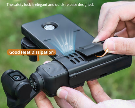 For DJI OSMO Pocket 3 Sunnylife OP3-AD744 Expanded Phone Clamp Holder with Storage Case