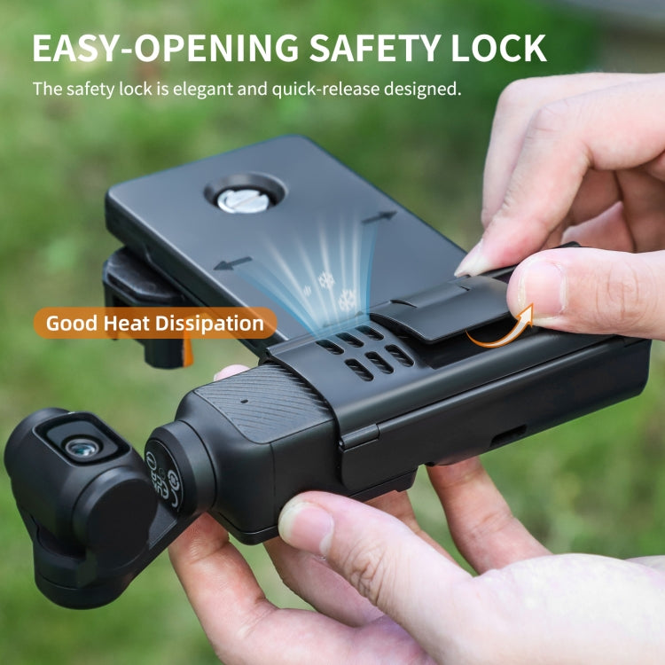 For DJI OSMO Pocket 3 Sunnylife OP3-AD744 Expanded Phone Clamp Holder with Storage Case