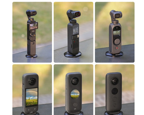 Sunnylife Universal Metal Magnetic Base 1/4 inch Adapter Aluminium Alloy Pivot Stand Base