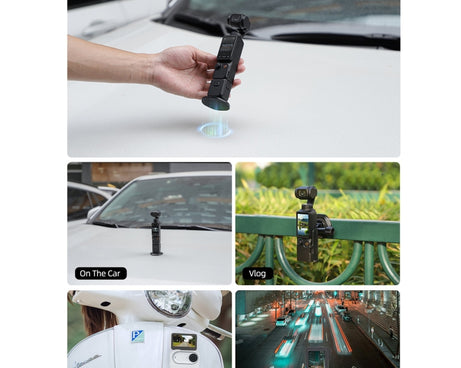 Sunnylife Universal Metal Magnetic Base 1/4 inch Adapter Aluminium Alloy Pivot Stand Base