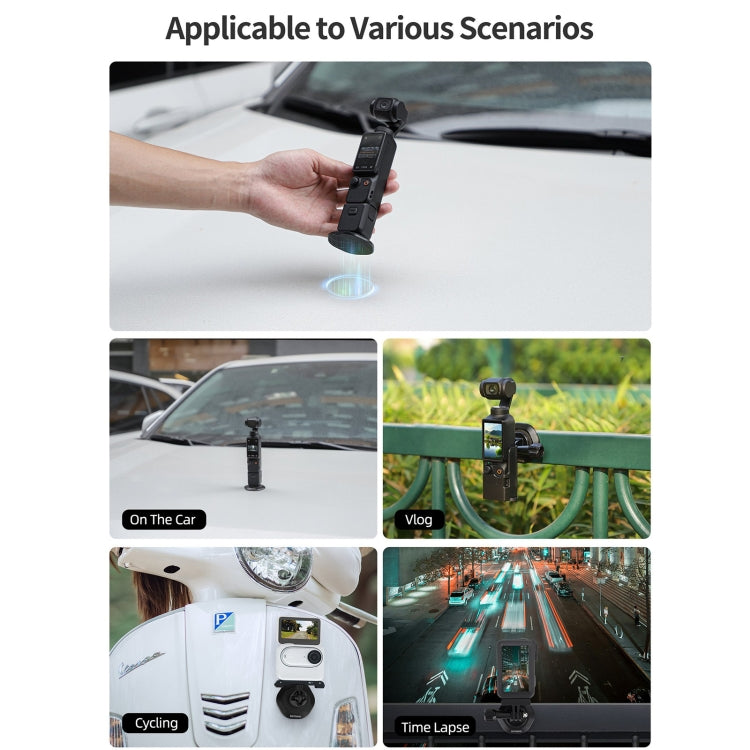 Sunnylife Universal Metal Magnetic Base 1/4 inch Adapter Aluminium Alloy Pivot Stand Base