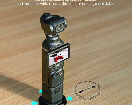 Sunnylife Universal Metal Magnetic Base 1/4 inch Adapter Aluminium Alloy Pivot Stand Base