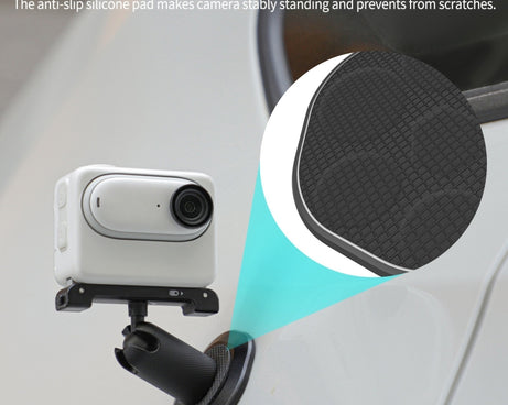 Sunnylife Universal Metal Magnetic Base 1/4 inch Adapter Aluminium Alloy Pivot Stand Base