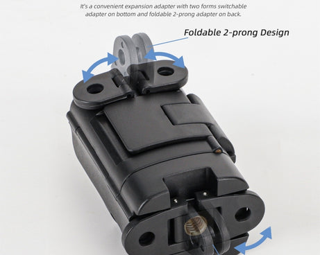 For DJI OSMO Pocket 3 Sunnylife Expansion Adapter Foldable Dual Hooks Adapter Protective Case Bracket