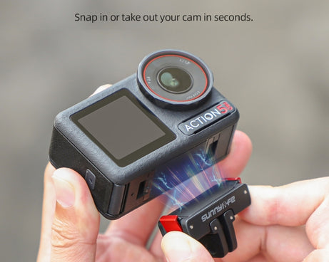 For DJI Osmo Action 5 Pro / 4 / 3 Sunnylife Foldable Magnetic Quick Release Mount Action Camera Selfie Stick Tripod Adapter Cam Stand