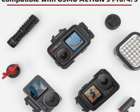 For DJI Osmo Action 5 Pro / 4 / 3 Sunnylife Magnetic Quick-Release Cold Shoe Adapter Action Camera Fill Light Microphone Adapter, AD938