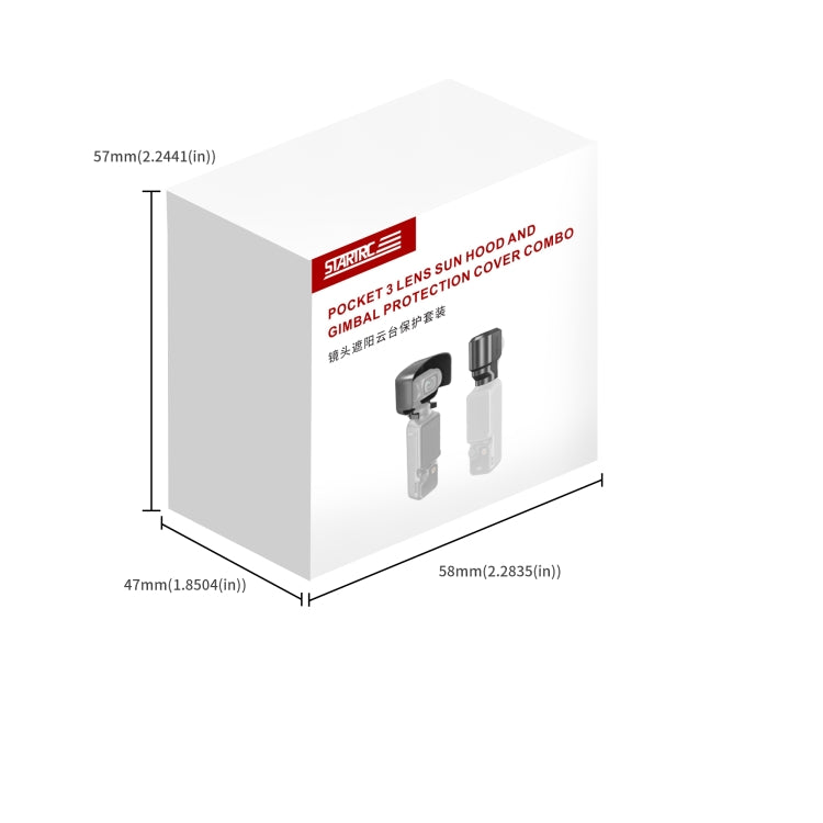 For DJI OSMO Pocket 3 STARTRC 2 in 1 Gimbal Camera Lens Cover Sunshade