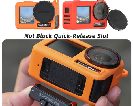 For DJI Osmo Action 5 Pro / 4 / 3 2pcs Sunnylife Silicone Lens Cap