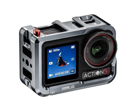 For DJI Osmo Action 5 Pro STARTRC Metal Cage Expansion Adapter Frame with Cold Shoe