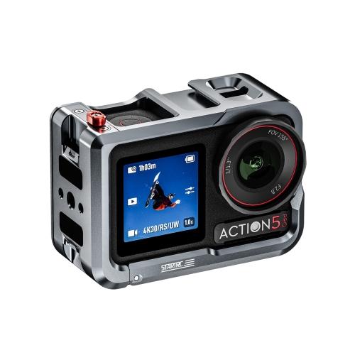For DJI Osmo Action 5 Pro STARTRC Metal Cage Expansion Adapter Frame with Cold Shoe