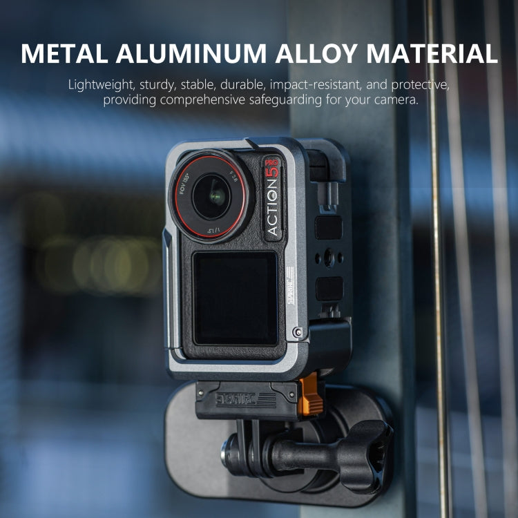 For DJI Osmo Action 5 Pro STARTRC Metal Cage Expansion Adapter Frame with Cold Shoe