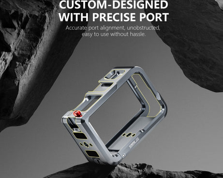 For DJI Osmo Action 5 Pro STARTRC Metal Cage Expansion Adapter Frame with Cold Shoe