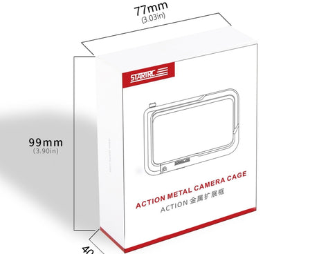 For DJI Osmo Action 5 Pro STARTRC Metal Cage Expansion Adapter Frame with Cold Shoe