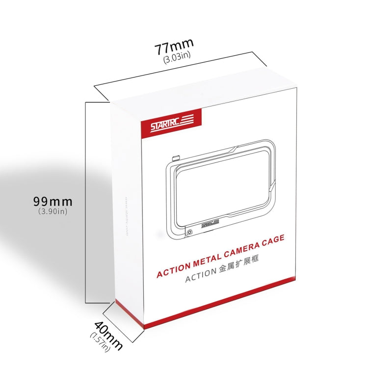 For DJI Osmo Action 5 Pro STARTRC Metal Cage Expansion Adapter Frame with Cold Shoe