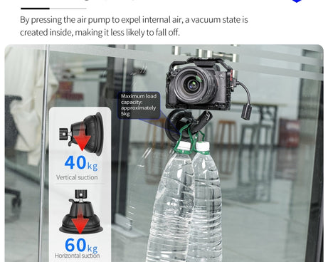For DJI OSMO Pocket 3 STARTRC Suction Cup Holder Expansion Adapter Bracket, For DJI OSMO Pocket 3 Suction Cup Holder