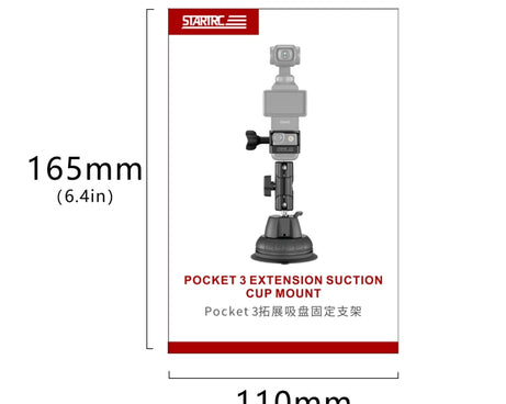 For DJI OSMO Pocket 3 STARTRC Suction Cup Holder Expansion Adapter Bracket, For DJI OSMO Pocket 3 Suction Cup Holder