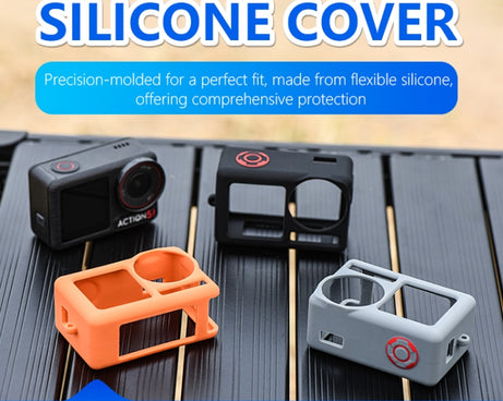 For DJI Osmo Action 5 Pro STARTRC Silicone Protective Case with Lens Cover