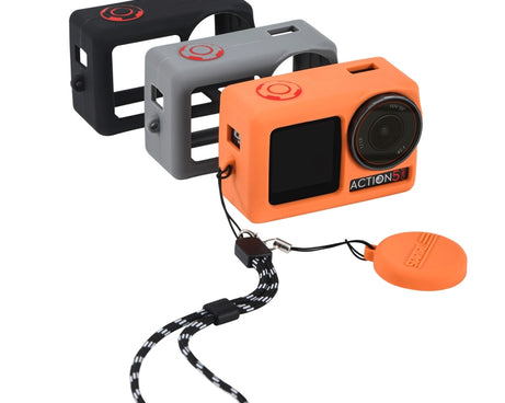 For DJI Osmo Action 5 Pro STARTRC Silicone Protective Case with Lens Cover