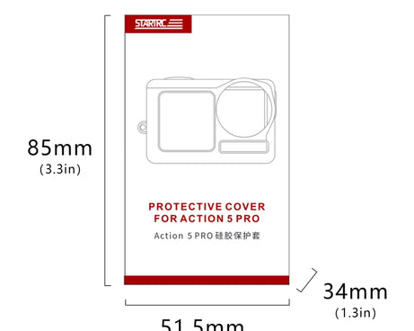 For DJI Osmo Action 5 Pro STARTRC Silicone Protective Case with Lens Cover
