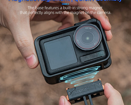 For DJI Osmo Action 5 Pro STARTRC Plastic Quick Adapter Magnetic Extension Bracket