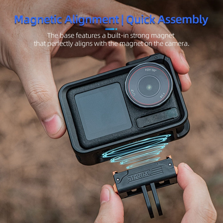 For DJI Osmo Action 5 Pro STARTRC Plastic Quick Adapter Magnetic Extension Bracket