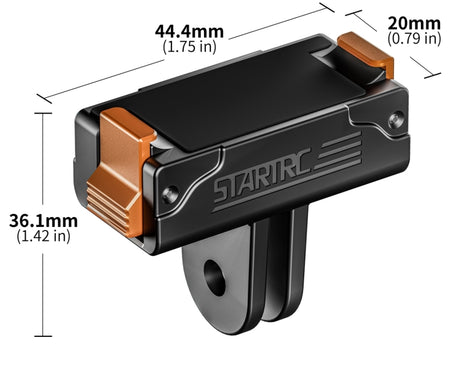 For DJI Osmo Action 5 Pro STARTRC Plastic Quick Adapter Magnetic Extension Bracket