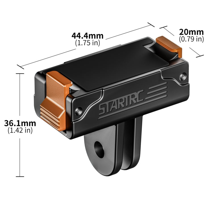 For DJI Osmo Action 5 Pro STARTRC Plastic Quick Adapter Magnetic Extension Bracket