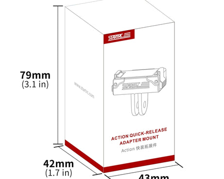 For DJI Osmo Action 5 Pro STARTRC Plastic Quick Adapter Magnetic Extension Bracket