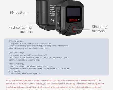 STARTRC GPS Bluetooth Remote Control For Insta360 X4 Series / Ace Pro Series / GO 3S Series, For Insta360 X4 Series