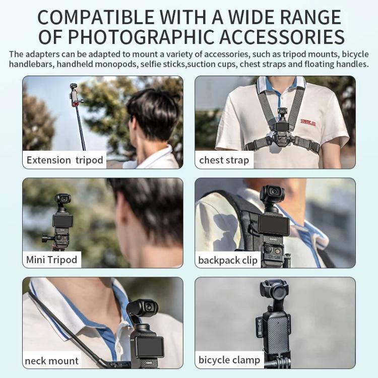 For DJI OSMO Pocket 3 STARTRC Expansion Bracket Fixed Plastic Frame, For DJI OSMO Pocket 3 Plastic Frame