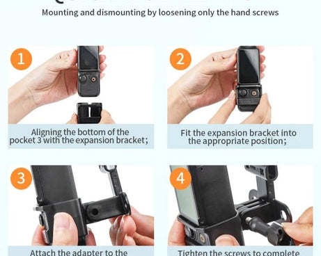 For DJI OSMO Pocket 3 STARTRC Expansion Bracket Fixed Plastic Frame, For DJI OSMO Pocket 3 Plastic Frame